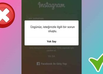 Instagram da Üzgünüz İsteğinizle İlgili Bir Sorun / Hata Oluştu Uyarısı